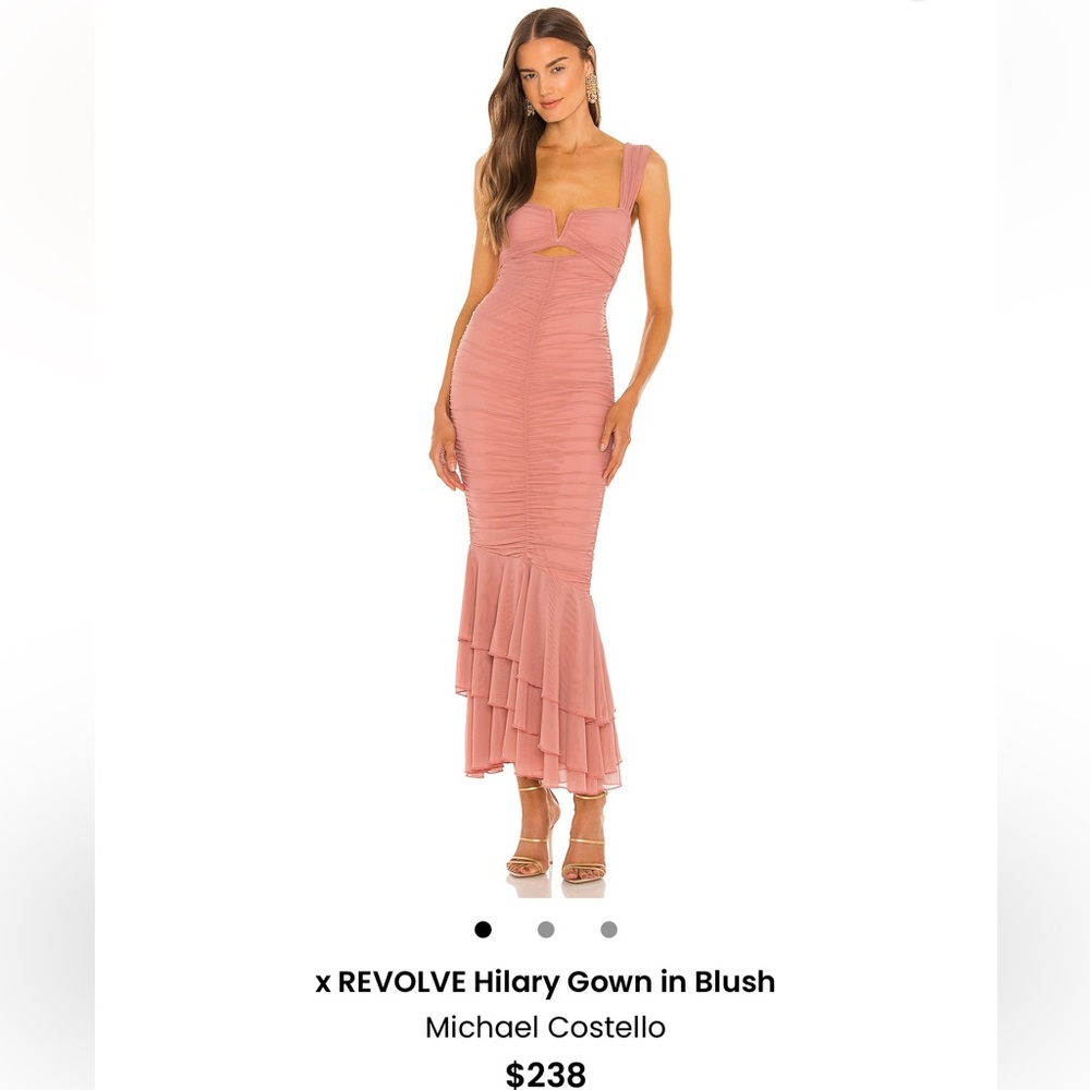 Michael Costello x REVOLVE Hilary Gown in Blush - Size Small!